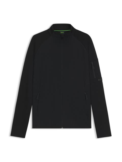 REGULAR-FIT ZIPPER-THROUGH SWEATSHIRT WITH REFLECTIVE DETAILS