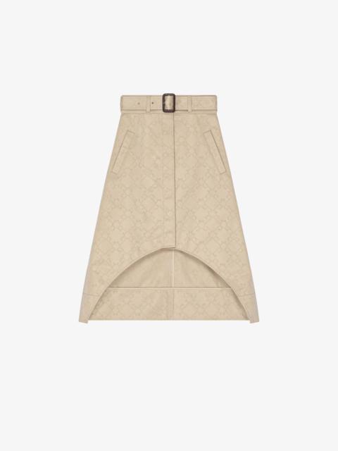 ASYMMETRIC SKIRT IN MONOGRAM 72 COTTON