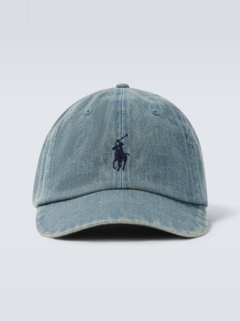 Denim baseball cap