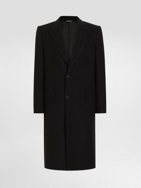 Single-breasted wool coat