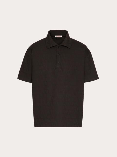 COTTON POLO SHIRT WITH TOILE ICONOGRAPHE PRINT