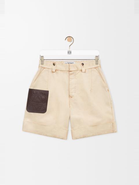 Turn-up shorts in cotton