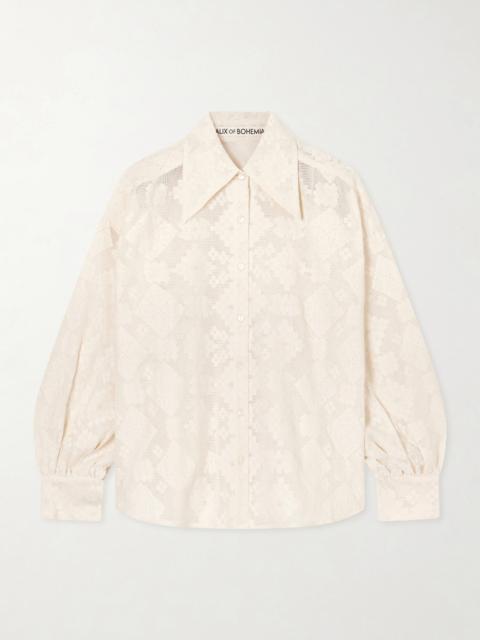 Margot Tetris Cotton-lace Shirt