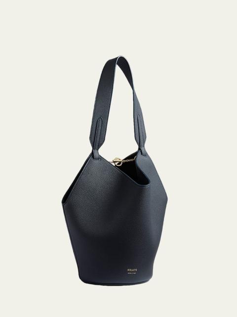 Lotus Mini Pebble Leather Tote Bag