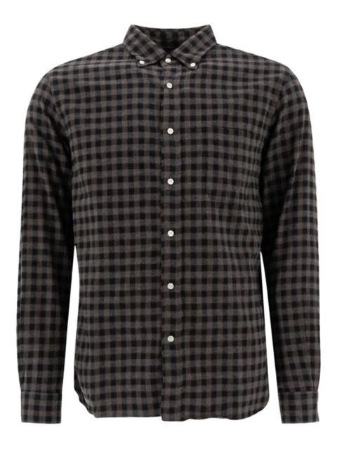 Gingham-check cotton shirt