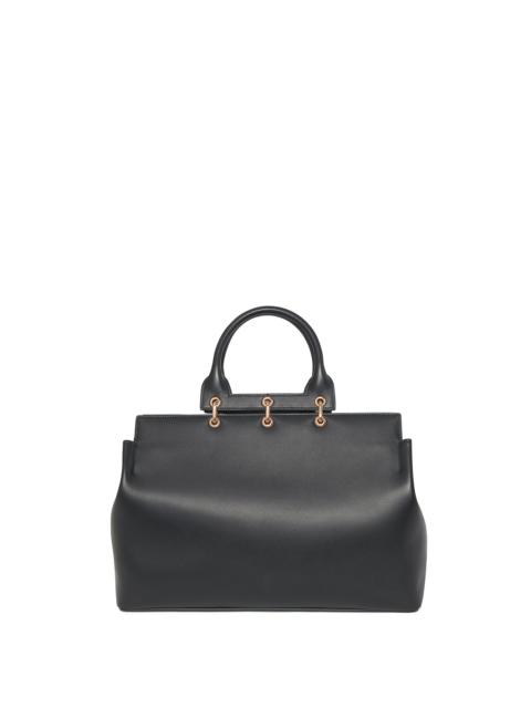 Large Amethyst Bag in Black Nappa Leahter