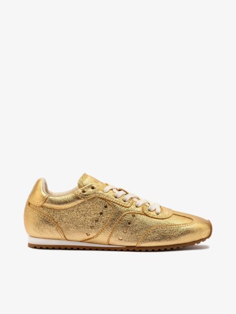 Stella Sneaker In Gold Metallic Leather