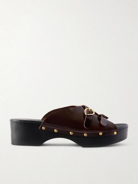 Natali Sabot Studded Leather Clogs