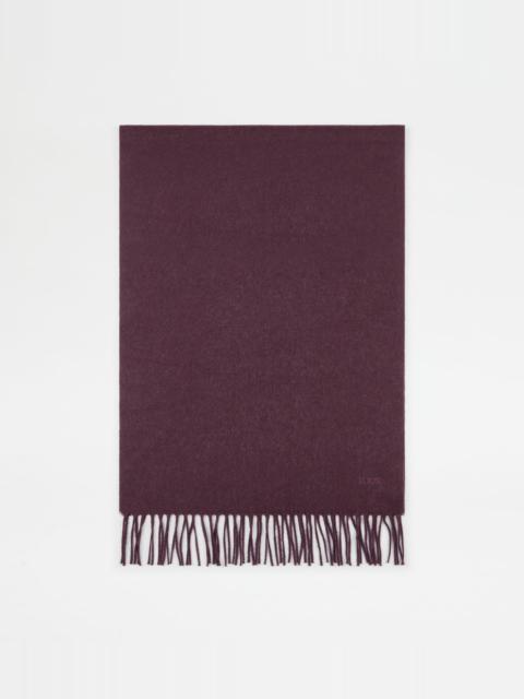 SCARF IN CASHMERE DRAP - LARGE SIZE - BROWN