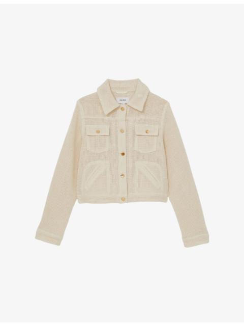 Renzo Textured Cotton-Blend Trucker Jacket
