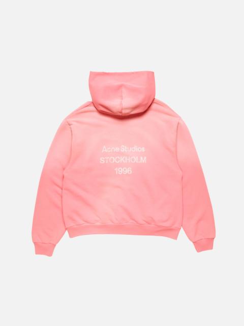 Fleece logo hoodie - Tango pink