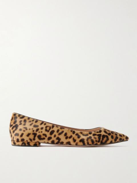 Leopard-print pony hair point-toe flats Leopard print