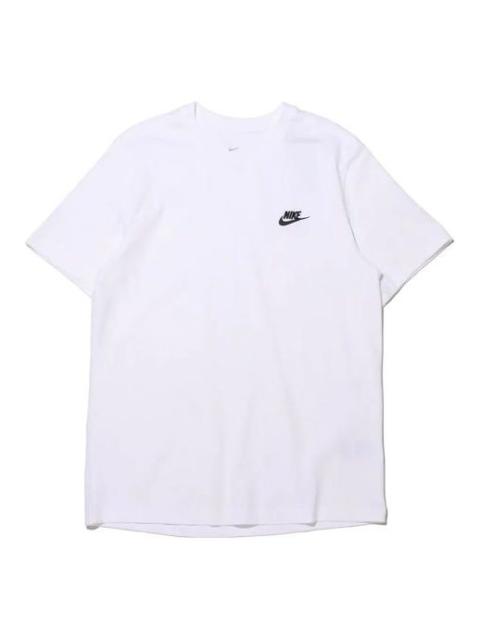 Nike MENS Embroidered Crew-neck Short Sleeve White AR4999-101