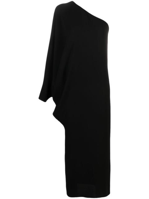 Mono one-shoulder asymmetric maxi dress