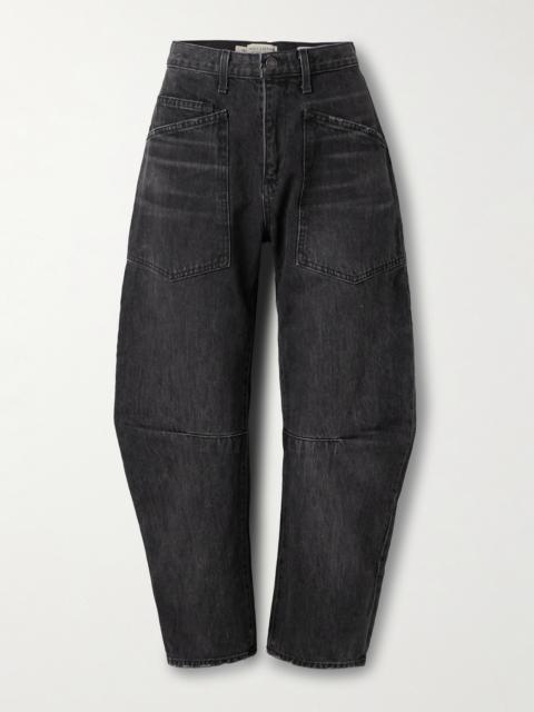 Shon Mid-rise Barrel-leg Jeans