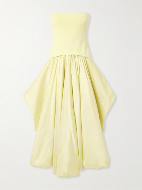 Izzy Stretch-knit And Gathered Taffeta Midi Dress