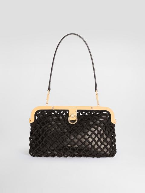 Amanda handbag in mesh and palmellato calfskin