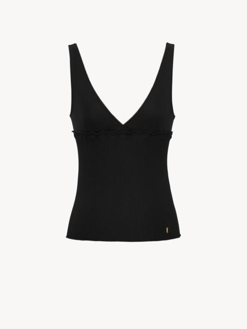 CASSANDRE TANK TOP IN RIBBED SILK JERSEY