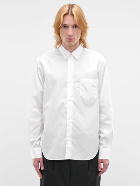 White Cotton Button-Up Shirt
