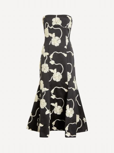 3D Flower Midi Dress