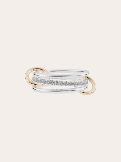 Sonny 18K Gold Sterling Silver and Diamond Linked Rings