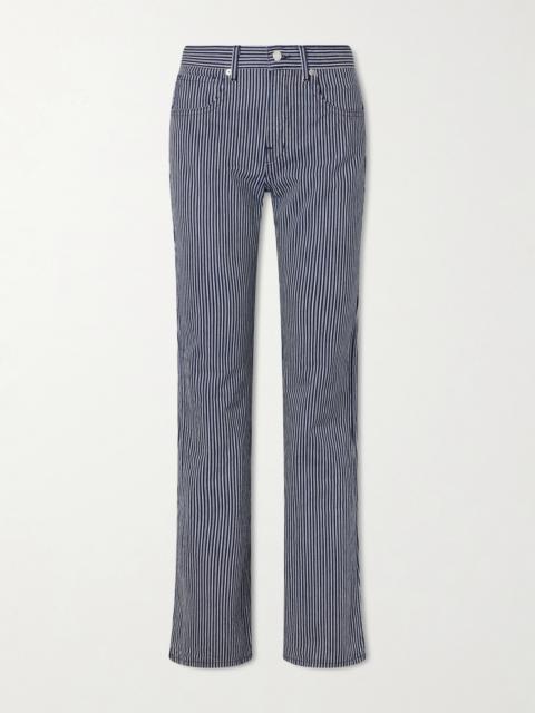 Celia Striped Straight-leg Jeans