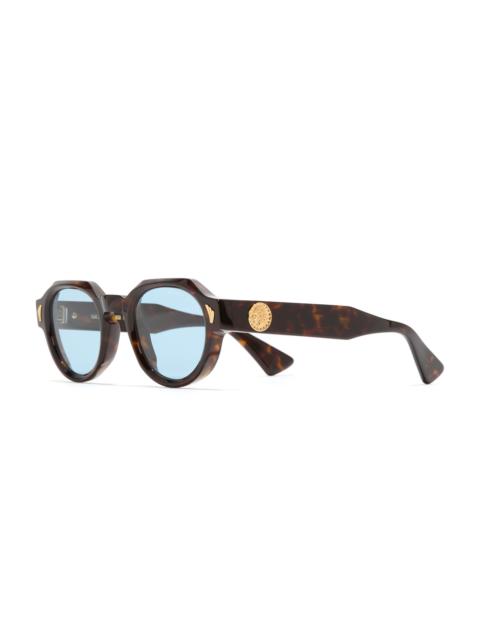 PALACE CUTLER AND GROSS VICTORY ROUND SUNGLASSES HAVANA