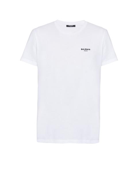 Balmain Paris flocked short-sleeved T-shirt