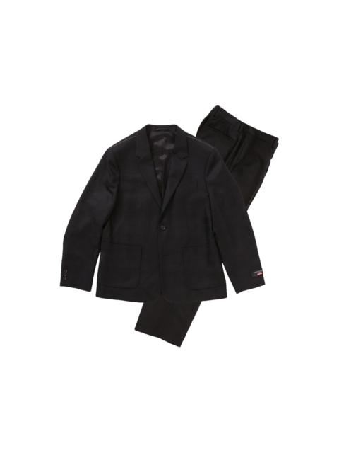Supreme Tartan Wool Suit Black