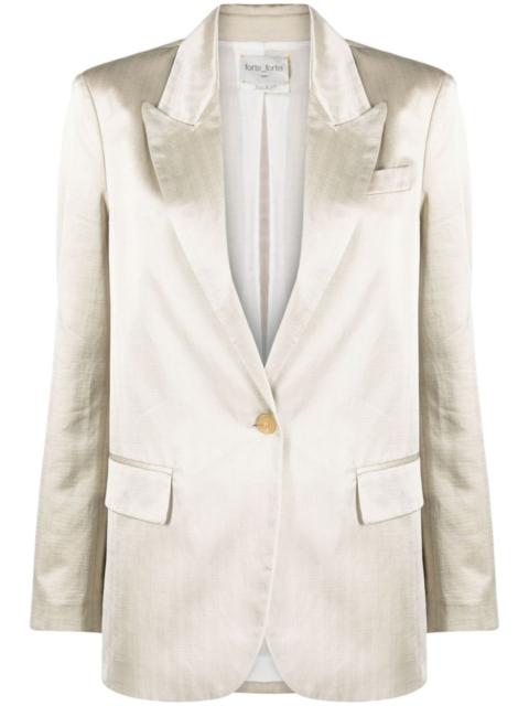 single-breasted satin blazer