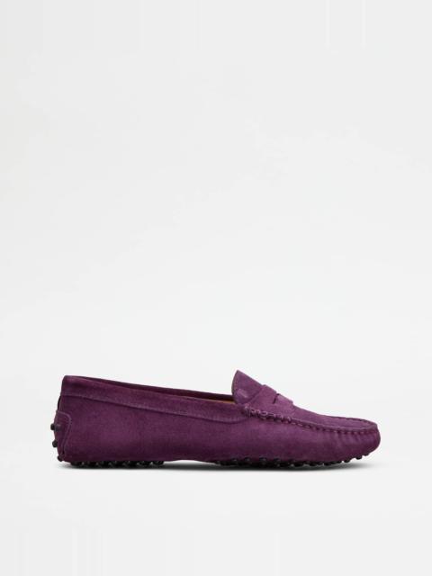 GOMMINO DRIVING SHOES IN SUEDE - VIOLET