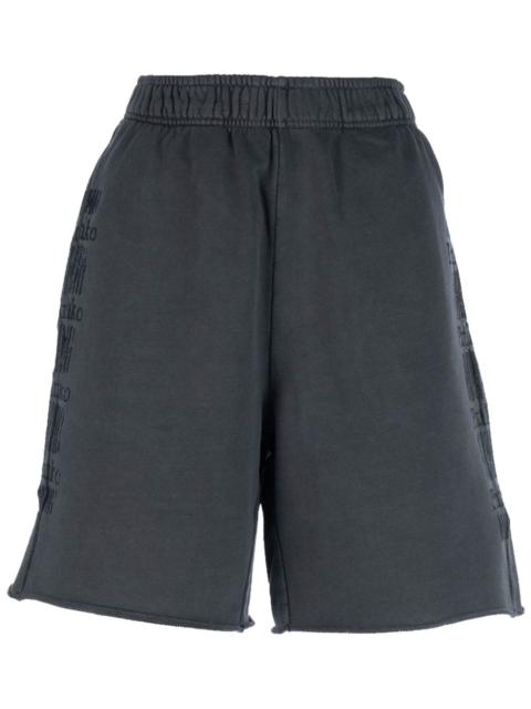 logo-print track shorts