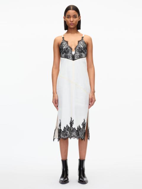 Denim Slip Dress With Lace