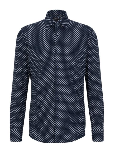 SLIM-FIT SHIRT IN PERFORMANCE-STRETCH COTTON BLEND