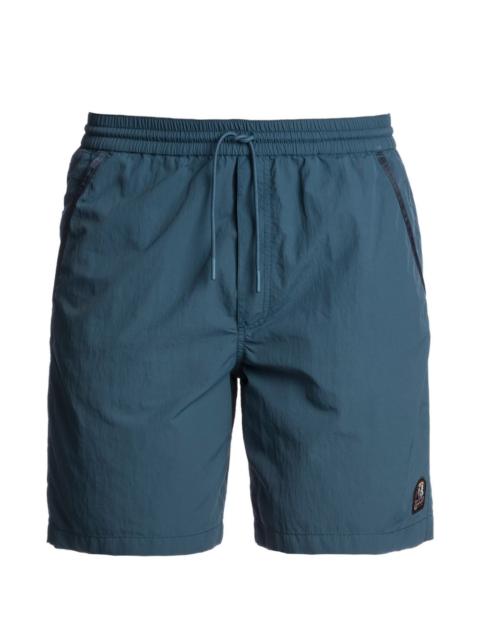 drawstring-fastening logo-patch swim shorts