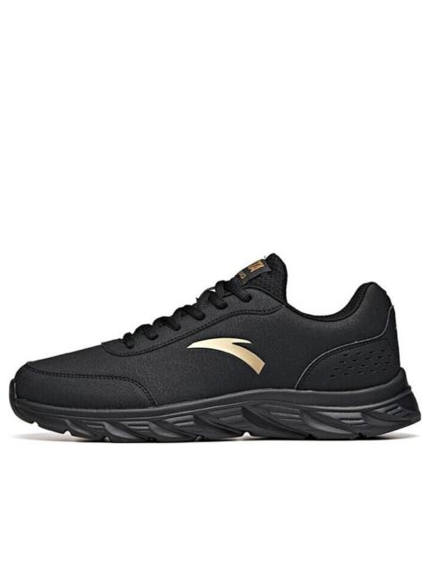 ANTA Running Series Sneakers Leather 'Black Gold' 91835529-9