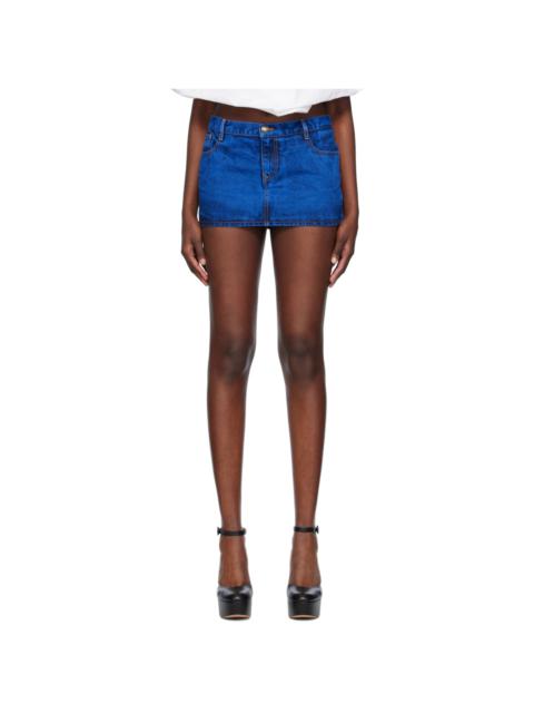 Blue Foam Denim Miniskirt