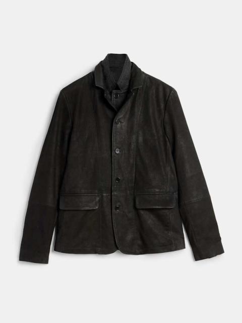 SURVEY WAXED SUEDE DOUBLE LAYER BLAZER
