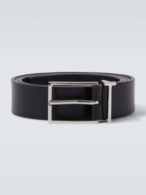 T Loop leather belt