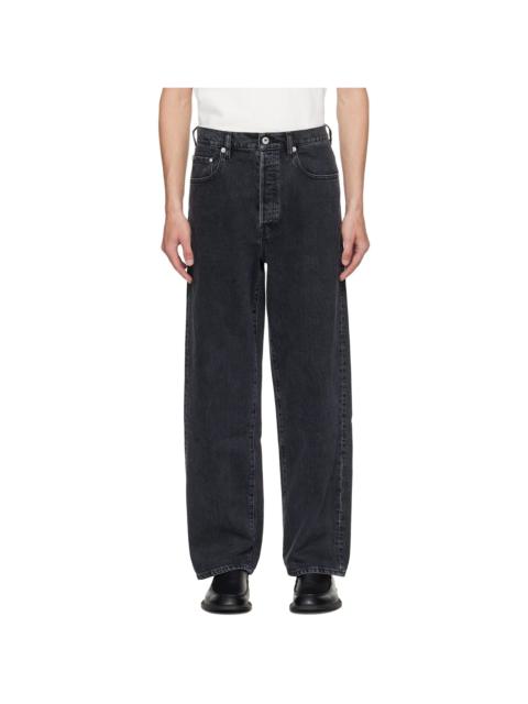Black Kenzo Paris Botan Loose Fit Jeans