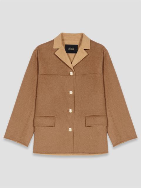 Double-faced mid-length coat