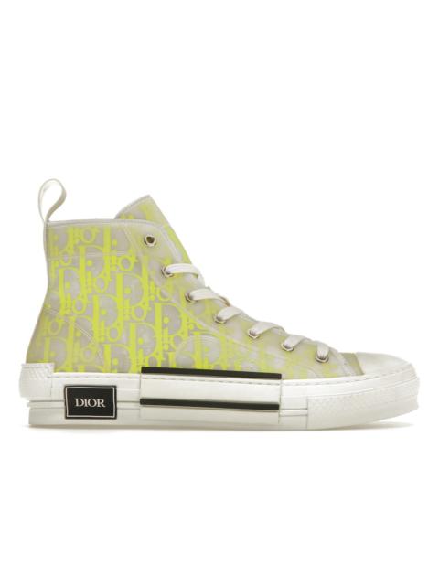 Dior B23 High Top White Yellow Oblique