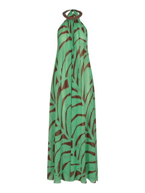 Tactile Winds Printed Maxi Dress print