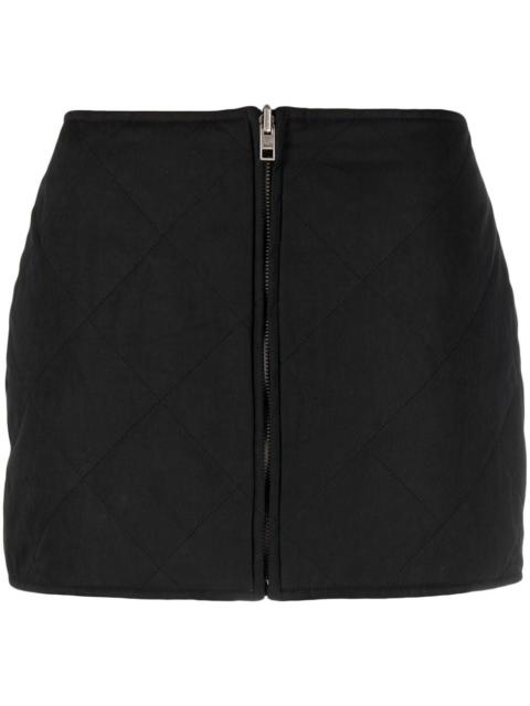 reversible zip-up miniskirt