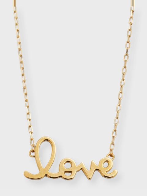 14K Yellow Gold Pure Love Script Necklace