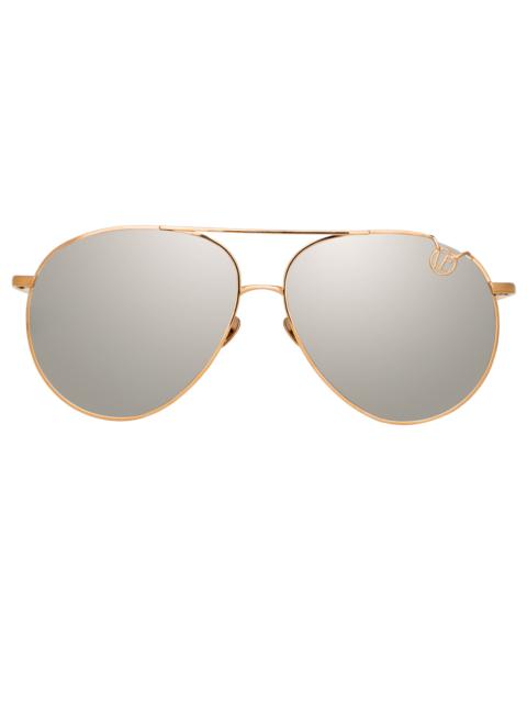JONI AVIATOR SUNGLASSES IN ROSE GOLD AND PLATINUM LENSES (MEN'S)
