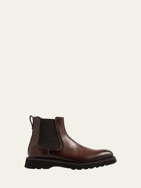 Men's Alessio Leather Lug-Sole Chelsea Boots