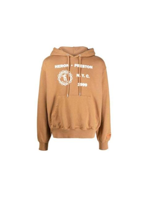 Heron Preston Medieval Heron Hoodie Brown