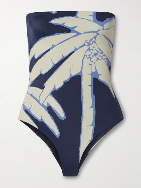 Alta Mar Strapless Printed Swimsuit