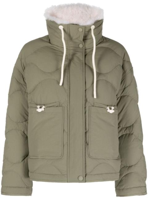 high-neck quilted jacket